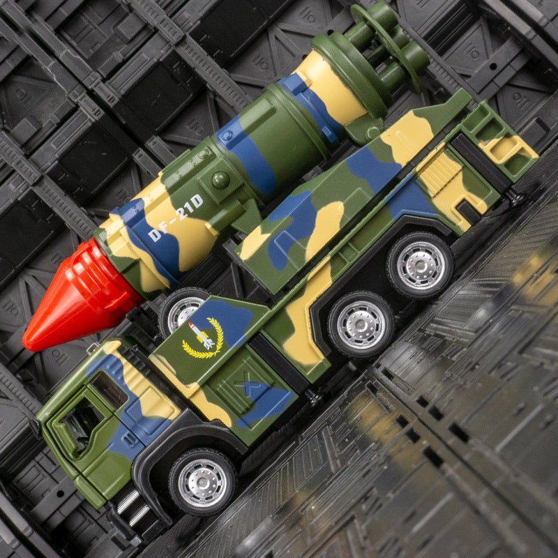 Car Cube 6205A Simulation Missile Rocket Artillery Alloy Military Model Ornaments Children'S Pulling Back Acousto-Optic Toy Car - Image 5